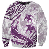 Purple Polynesia Sweatshirt Polynesian Turtle Shark Tattoo Tropical Vintage LT14 Unisex Purple - Polynesian Pride