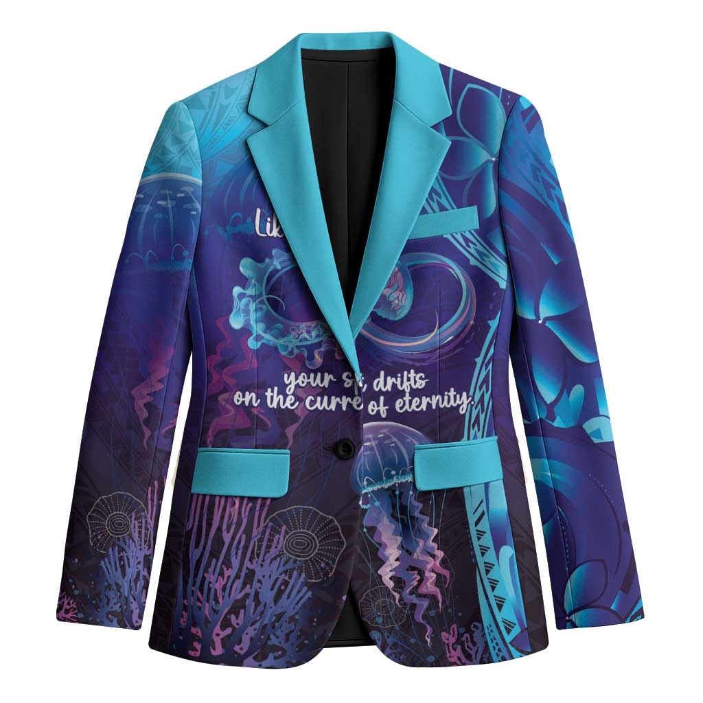 Polynesia Jellyfish Memorial Personalised Blazer Infinity Jellies Polynesian Pattern