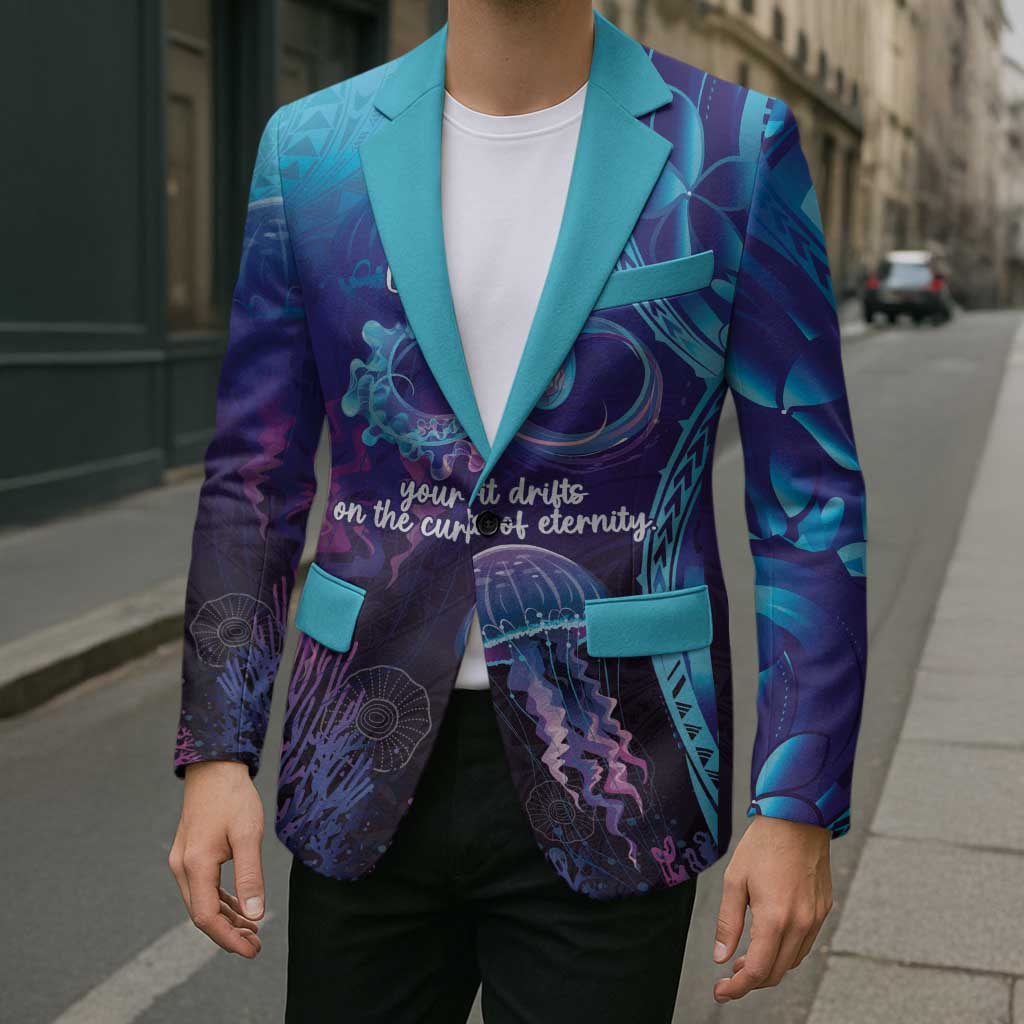 Polynesia Jellyfish Memorial Personalised Blazer Infinity Jellies Polynesian Pattern LT14 - Polynesian Pride