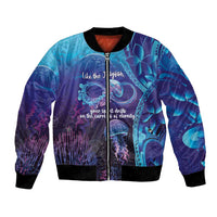 Polynesia Jellyfish Memorial Personalised Bomber Jacket Infinity Jellies Polynesian Pattern