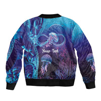 Polynesia Jellyfish Memorial Personalised Bomber Jacket Infinity Jellies Polynesian Pattern