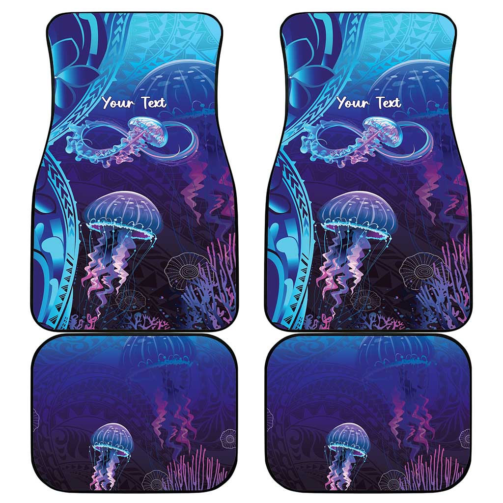 Polynesia Jellyfish Memorial Personalised Car Mats Infinity Jellies Polynesian Pattern