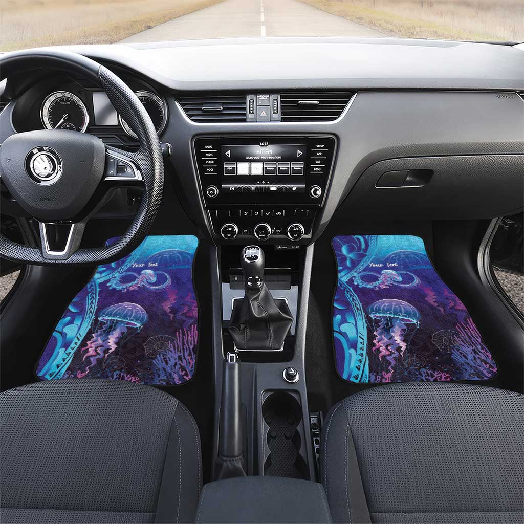 Polynesia Jellyfish Memorial Personalised Car Mats Infinity Jellies Polynesian Pattern