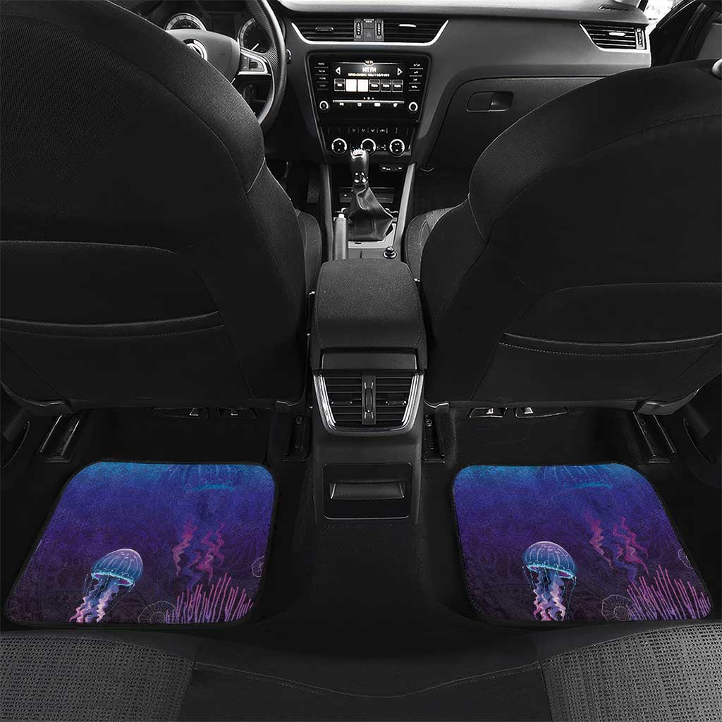 Polynesia Jellyfish Memorial Personalised Car Mats Infinity Jellies Polynesian Pattern