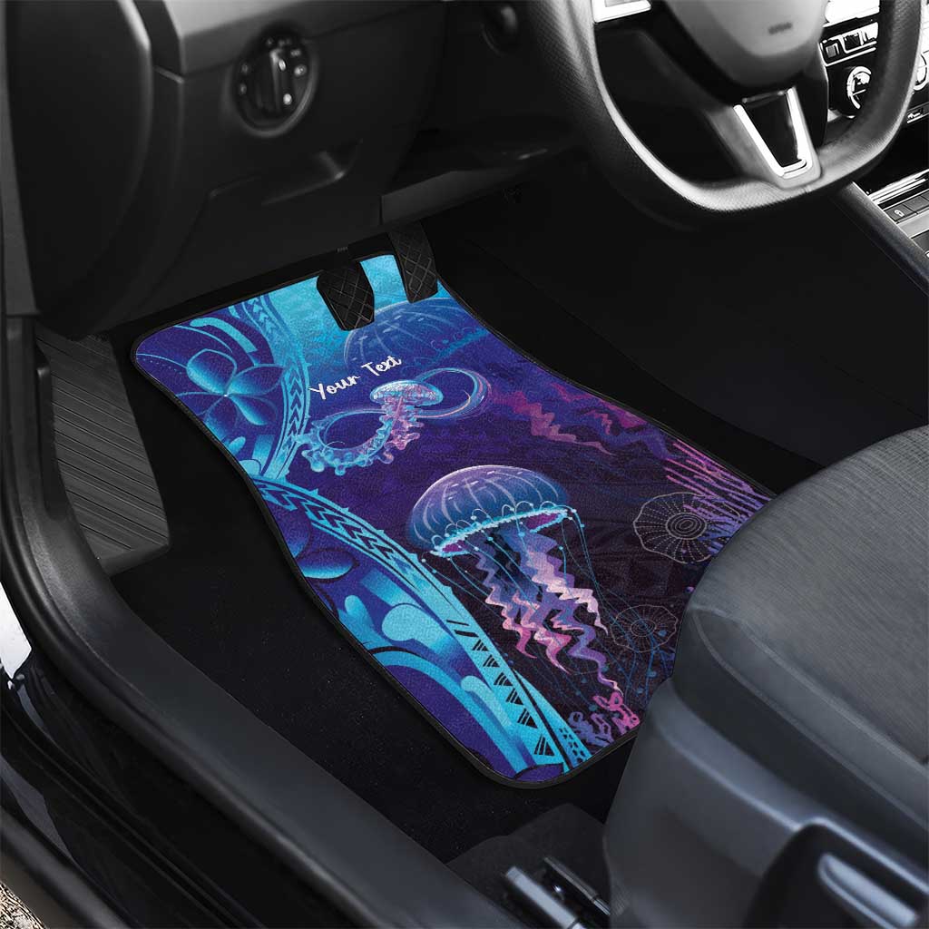 Polynesia Jellyfish Memorial Personalised Car Mats Infinity Jellies Polynesian Pattern