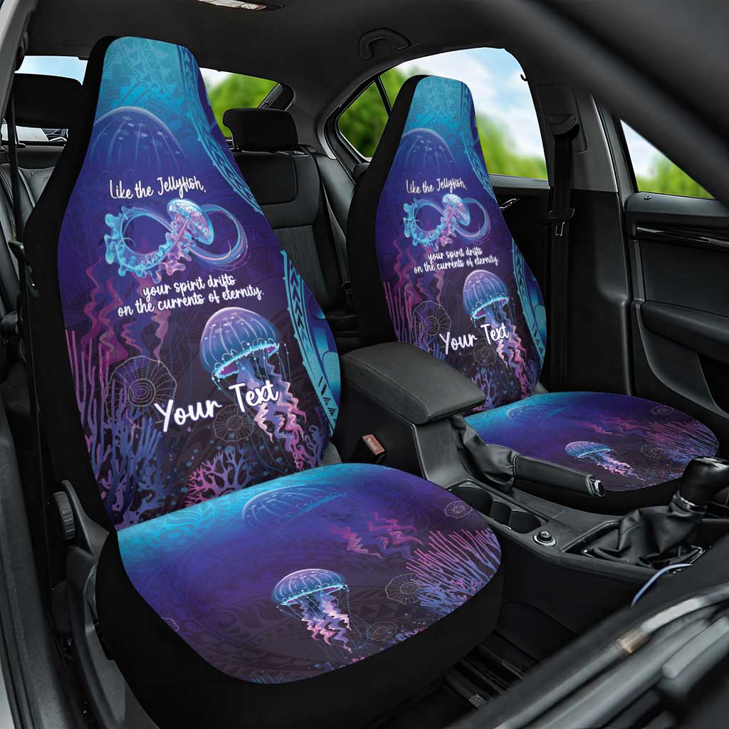 Polynesia Jellyfish Memorial Personalised Car Seat Cover Infinity Jellies Polynesian Pattern LT14 One Size Purple - Polynesian Pride