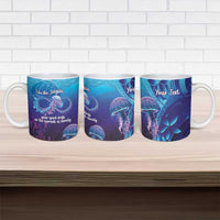 Polynesia Jellyfish Memorial Personalised Ceramic Mug Infinity Jellies Polynesian Pattern