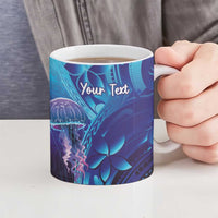 Polynesia Jellyfish Memorial Personalised Ceramic Mug Infinity Jellies Polynesian Pattern