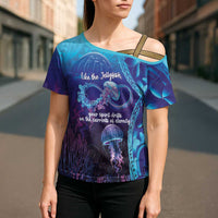 Polynesia Jellyfish Memorial Personalised Cross Shoulder Shirt Infinity Jellies Polynesian Pattern