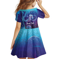 Polynesia Jellyfish Memorial Personalised Family Matching Off Shoulder Short Dress and Hawaiian Shirt Infinity Jellies Polynesian Pattern LT14 - Polynesian Pride
