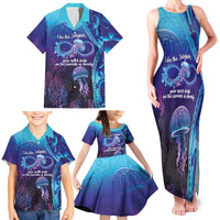 Polynesia Jellyfish Memorial Personalised Family Matching Tank Maxi Dress and Hawaiian Shirt Infinity Jellies Polynesian Pattern LT14 - Polynesian Pride