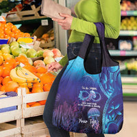 Polynesia Jellyfish Memorial Personalised Grocery Bag Infinity Jellies Polynesian Pattern