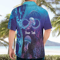 Polynesia Jellyfish Memorial Personalised Hawaiian Shirt Infinity Jellies Polynesian Pattern