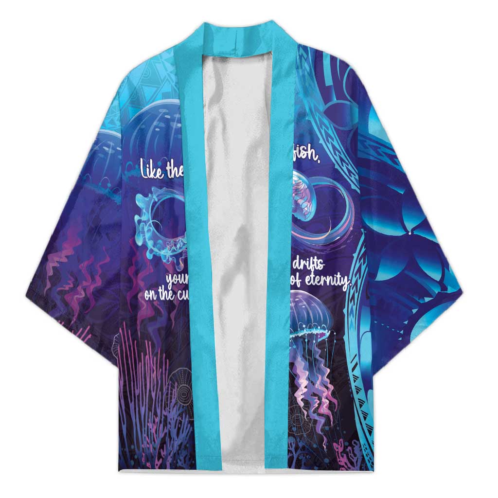 Polynesia Jellyfish Memorial Personalised Kimono Infinity Jellies Polynesian Pattern