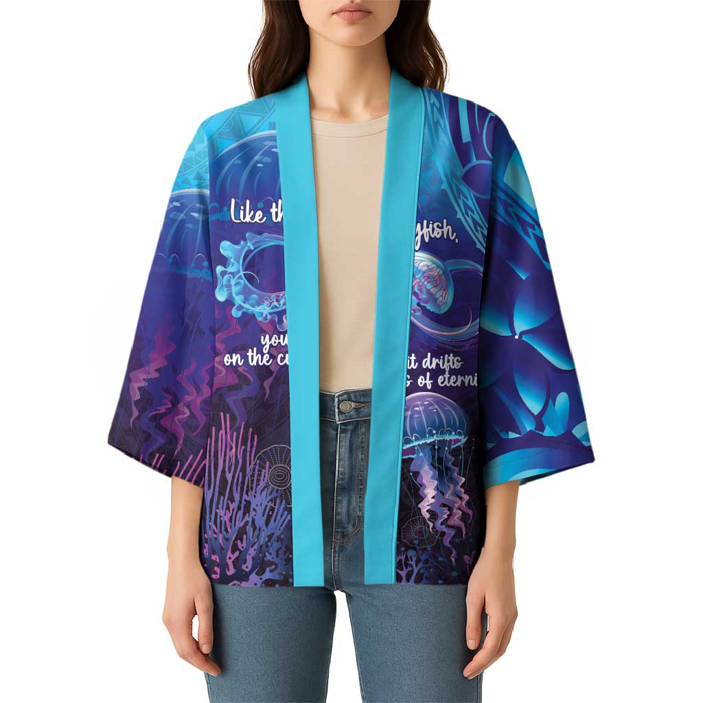 Polynesia Jellyfish Memorial Personalised Kimono Infinity Jellies Polynesian Pattern
