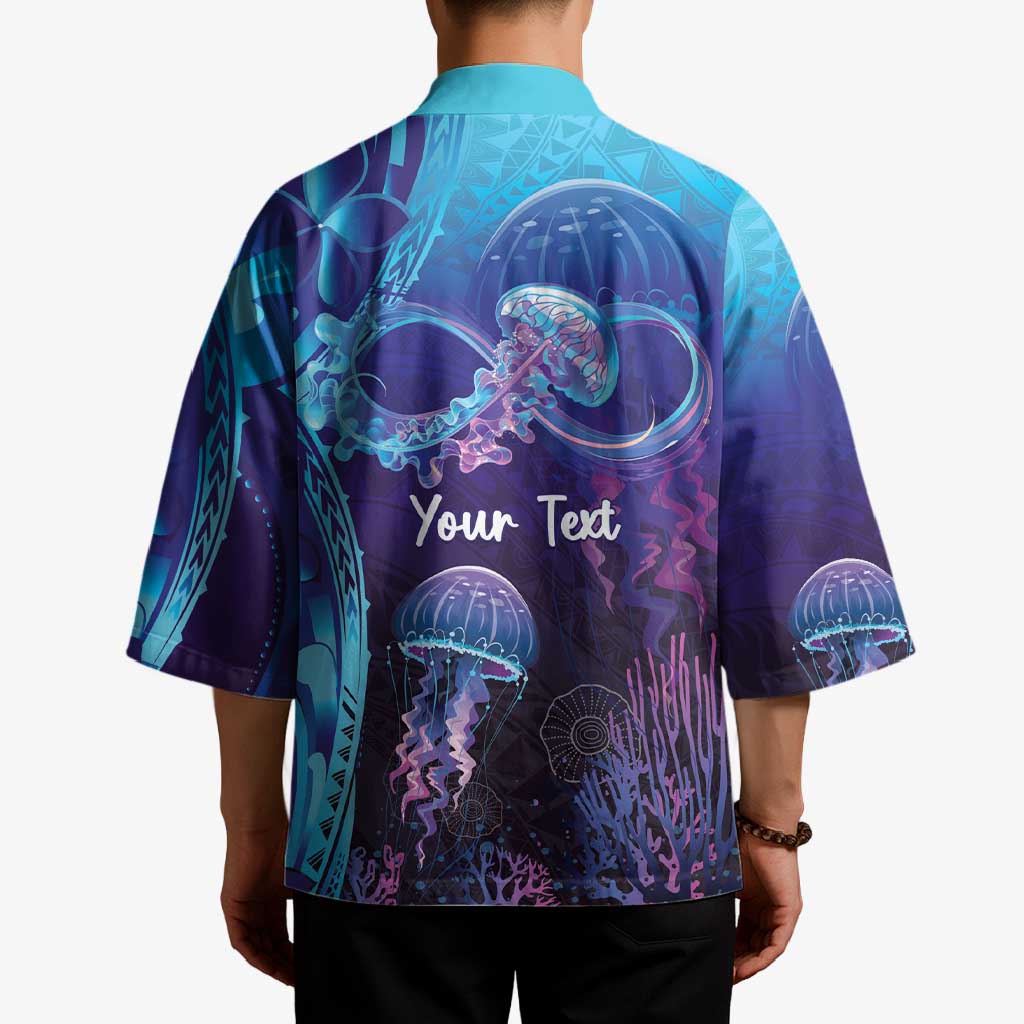 Polynesia Jellyfish Memorial Personalised Kimono Infinity Jellies Polynesian Pattern