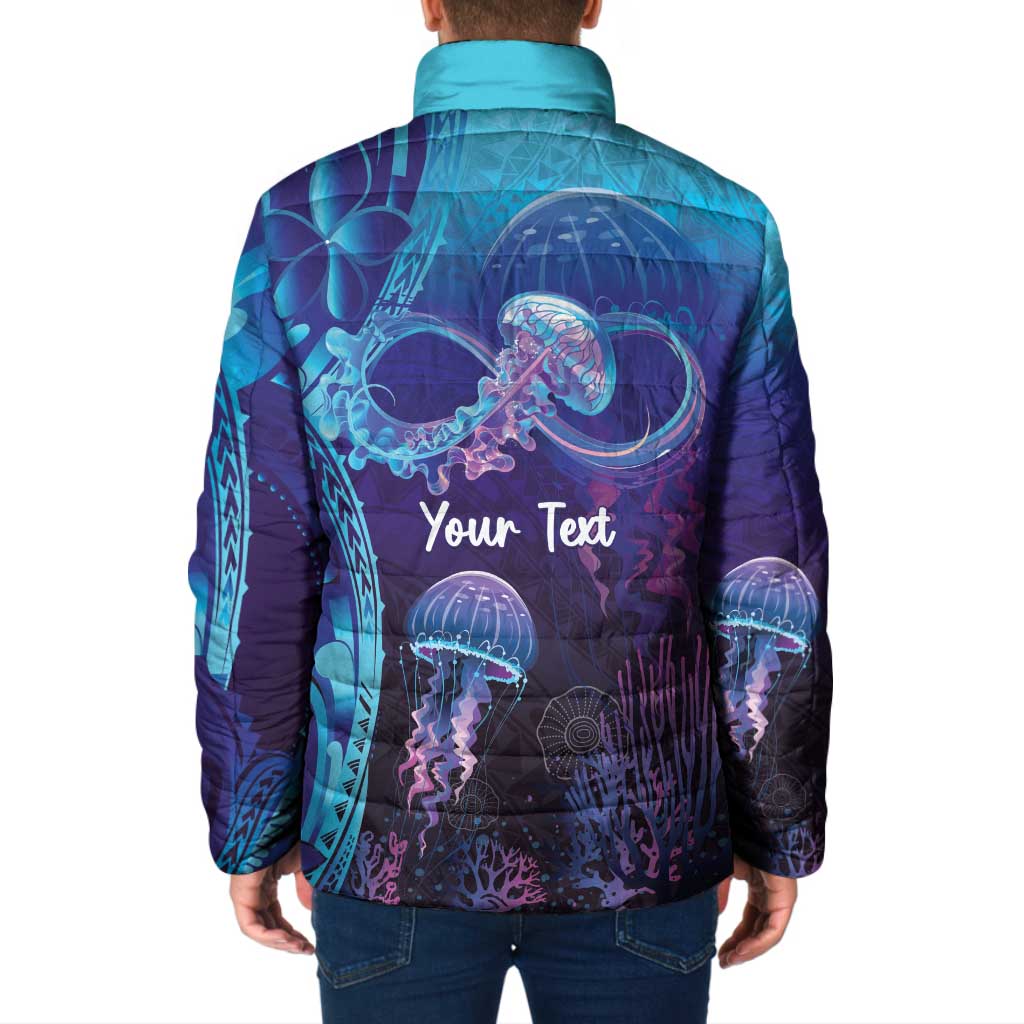 Polynesia Jellyfish Memorial Personalised Padded Jacket Infinity Jellies Polynesian Pattern LT14 - Polynesian Pride
