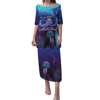 Polynesia Jellyfish Memorial Personalised Puletasi Infinity Jellies Polynesian Pattern