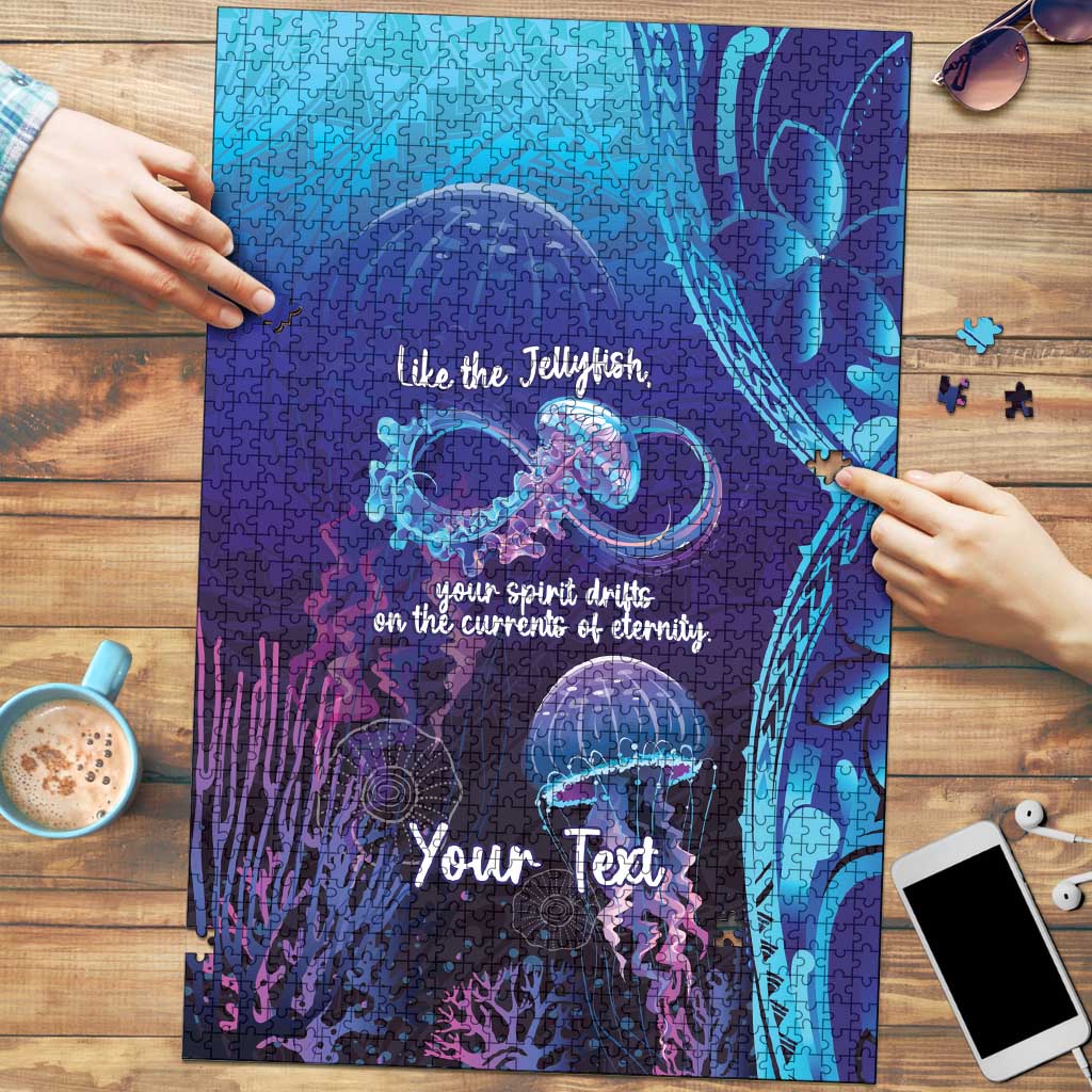 Polynesia Jellyfish Memorial Personalised Puzzle Infinity Jellies Polynesian Pattern
