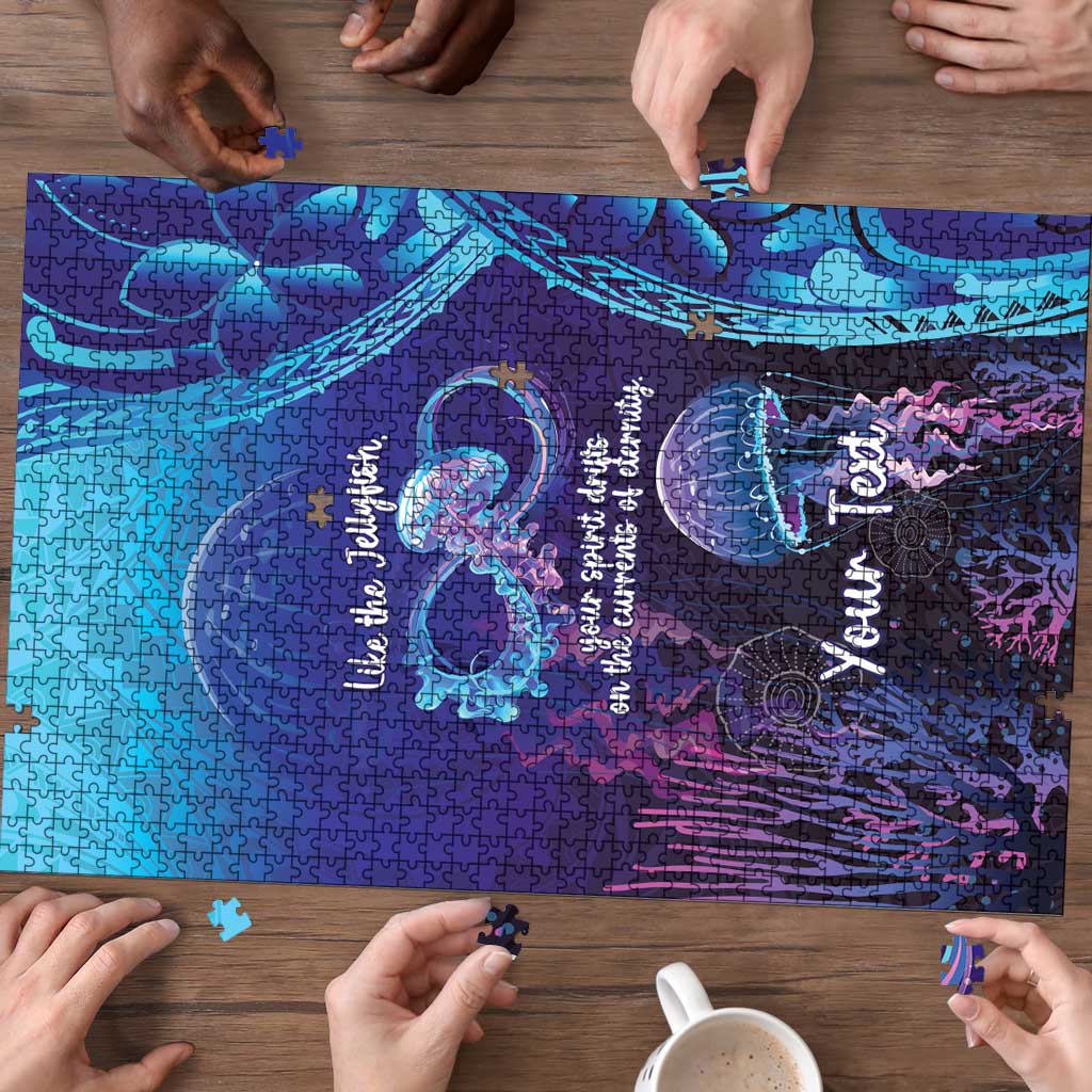 Polynesia Jellyfish Memorial Personalised Puzzle Infinity Jellies Polynesian Pattern