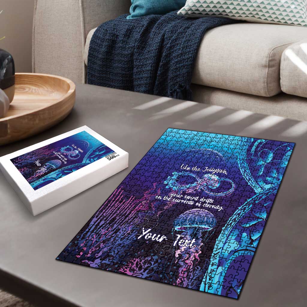 Polynesia Jellyfish Memorial Personalised Puzzle Infinity Jellies Polynesian Pattern