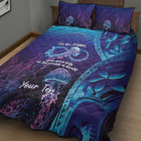 Polynesia Jellyfish Memorial Personalised Quilt Bed Set Infinity Jellies Polynesian Pattern