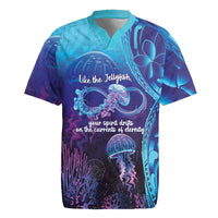 Polynesia Jellyfish Memorial Personalised Rugby Jersey Infinity Jellies Polynesian Pattern