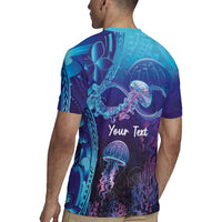 Polynesia Jellyfish Memorial Personalised Rugby Jersey Infinity Jellies Polynesian Pattern