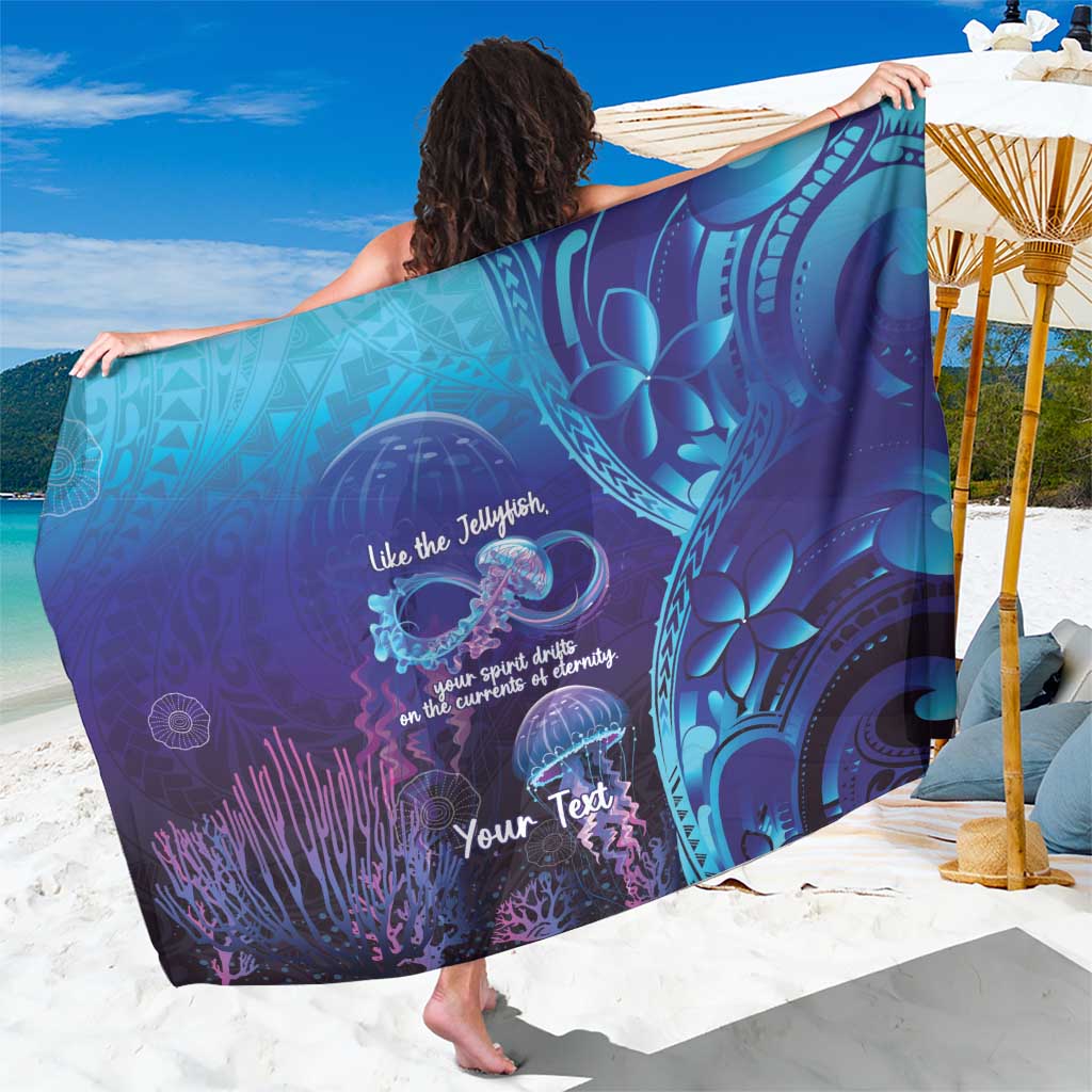 Polynesia Jellyfish Memorial Personalised Sarong Infinity Jellies Polynesian Pattern