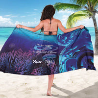 Polynesia Jellyfish Memorial Personalised Sarong Infinity Jellies Polynesian Pattern
