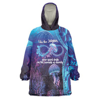 Polynesia Jellyfish Memorial Personalised Wearable Blanket Hoodie Infinity Jellies Polynesian Pattern LT14 One Size Purple - Polynesian Pride