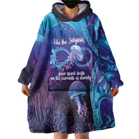 Polynesia Jellyfish Memorial Personalised Wearable Blanket Hoodie Infinity Jellies Polynesian Pattern LT14 - Polynesian Pride