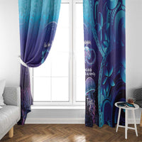 Polynesia Jellyfish Memorial Personalised Window Curtain Infinity Jellies Polynesian Pattern