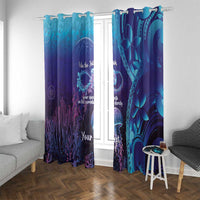 Polynesia Jellyfish Memorial Personalised Window Curtain Infinity Jellies Polynesian Pattern