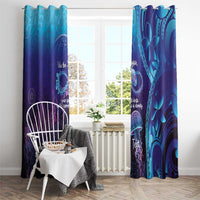 Polynesia Jellyfish Memorial Personalised Window Curtain Infinity Jellies Polynesian Pattern