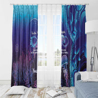 Polynesia Jellyfish Memorial Personalised Window Curtain Infinity Jellies Polynesian Pattern