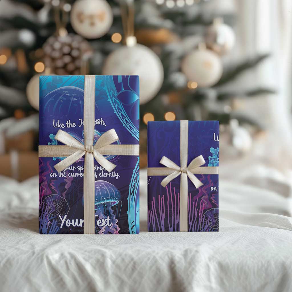 Polynesia Jellyfish Memorial Personalised Wrapping Paper Infinity Jellies Polynesian Pattern LT14 - Polynesian Pride