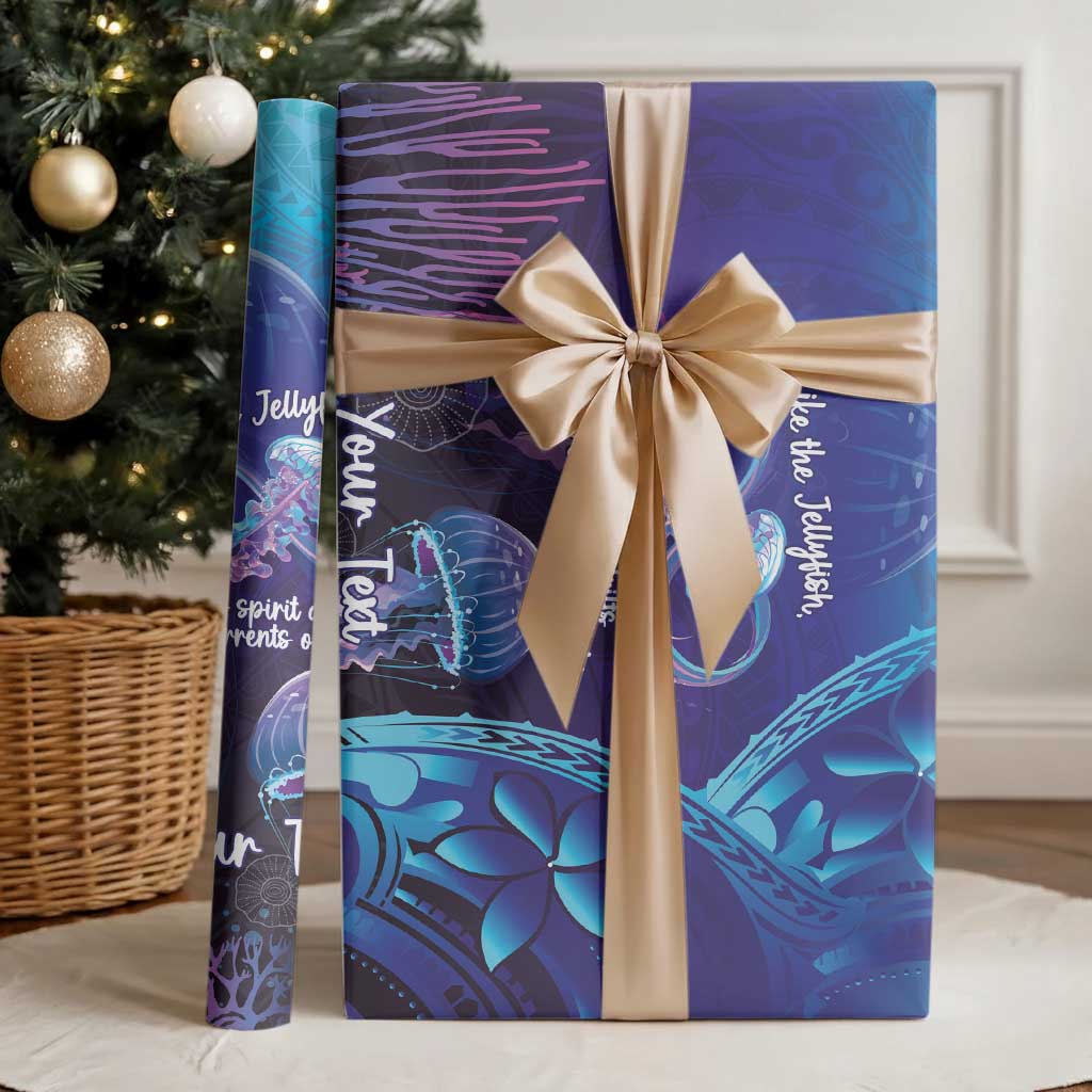 Polynesia Jellyfish Memorial Personalised Wrapping Paper Infinity Jellies Polynesian Pattern LT14 - Polynesian Pride