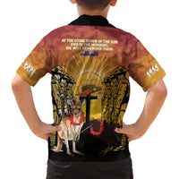 Australia And New Zealand ANZAC Family Matching Off Shoulder Short Dress and Hawaiian Shirt Aussie Kangaroo With Aotearoa Kiwi Lest We Forget