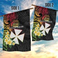 Wallis and Futuna Victory Day Garden Flag Liberty Equality Fraternity Polynesian Plumeria