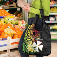 Wallis and Futuna Victory Day Grocery Bag Liberty Equality Fraternity Polynesian Plumeria LT14 - Polynesian Pride