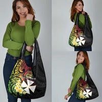 Wallis and Futuna Victory Day Grocery Bag Liberty Equality Fraternity Polynesian Plumeria LT14 - Polynesian Pride