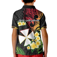 Wallis and Futuna Victory Day Kid Polo Shirt Liberty Equality Fraternity Polynesian Plumeria LT14 - Polynesian Pride