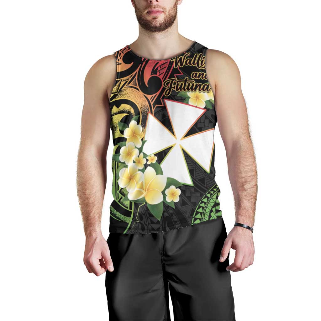Wallis and Futuna Victory Day Men Tank Top Liberty Equality Fraternity Polynesian Plumeria