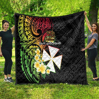 Wallis and Futuna Victory Day Quilt Liberty Equality Fraternity Polynesian Plumeria LT14 - Polynesian Pride