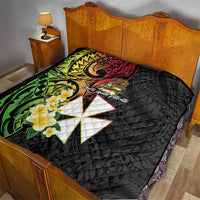 Wallis and Futuna Victory Day Quilt Liberty Equality Fraternity Polynesian Plumeria LT14 - Polynesian Pride