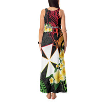 Wallis and Futuna Victory Day Tank Maxi Dress Liberty Equality Fraternity Polynesian Plumeria