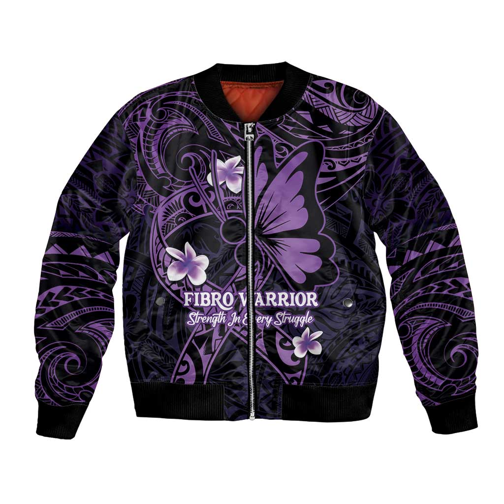 Personalised Fibromyalgia Awareness Month Bomber Jacket Fibro Warrior Strength In Every Struggle