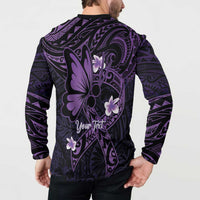 Personalised Fibromyalgia Awareness Month Button Sweatshirt Fibro Warrior Strength In Every Struggle