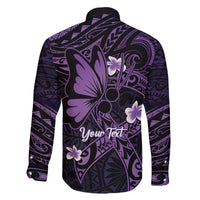 Personalised Fibromyalgia Awareness Month Family Matching Off The Shoulder Long Sleeve Dress and Hawaiian Shirt Fibro Warrior Strength In Every Struggle